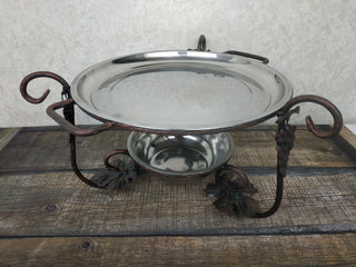GRILL PLATE / Meat dish / keep grilling warm / Steel gift /Metal dishes / Cookware for camping / Picnic BBQ /Tableware as a gift