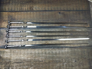 Hand forged, Stainless steel skewers, Steel gift, Cookware for camping, Housewares, Stainless steel gift, Grill utensils, Iron gifts