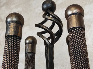 Forged fireplace tools set, Fireplace poker, Fireplace Tongs, Shovel, Broom, Hand Forged, Fireplace Gift, Fireplace Tool, Fire Poker