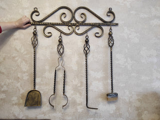 RESERVED for K. Forged fireplace tools set, Fireplace Tongs, Shovel, Fireplace poker, Broom, Fireplace Gift, Fireplace Tool, Fire Poker