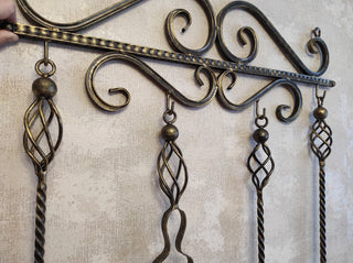 RESERVED for K. Forged fireplace tools set, Fireplace Tongs, Shovel, Fireplace poker, Broom, Fireplace Gift, Fireplace Tool, Fire Poker