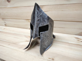 Spartan helmet, axe stand, axe holder, handmade helmet, metal helmet,iron axe holder