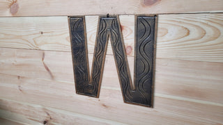 Metal letters M and W, Metal signs, Restroom signs, Personalized signs, Numbers, Letters