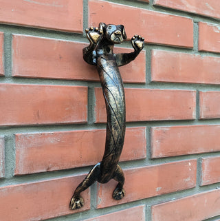 The door handle dog, barn door handle, door handle, metal handle, hand forged handle