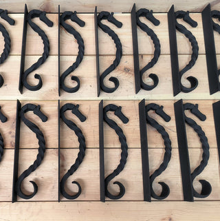 Reserve Horse door handle, metal handle, hand forged handle, barn door handle, door decor, wrought hardware, metal forged handle