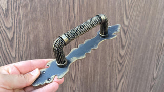 Wrought iron handle, Hand forged handle, Door handle, Metal handle, Barn door handle, Door decor, Wrought hardware, Door furniture