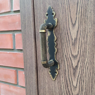 Wrought iron handle, Hand forged handle, Door handle, Metal handle, Barn door handle, Door decor, Wrought hardware, Door furniture