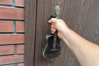 Guitar door handle, Unique guitar door pull, Musical instrument door handle, Guitar-themed door hardware, Guitar design door handle