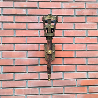Wall lamp vintage, medieval style lamp, wrought iron lamp, Viking style lighting