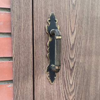 Wrought iron handle, Hand forged handle, Door handle, Metal handle, Barn door handle, Door decor, Wrought hardware, Door furniture
