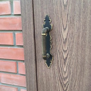 Wrought iron handle, Hand forged handle, Door handle, Metal handle, Barn door handle, Door decor, Wrought hardware, Door furniture