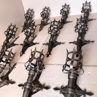 Metal wall sconce, wall lamp, Medieval style light fixture