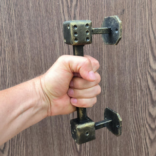 Door handle, Cube, Dice, Door pull, Metal handle, Barn door handle