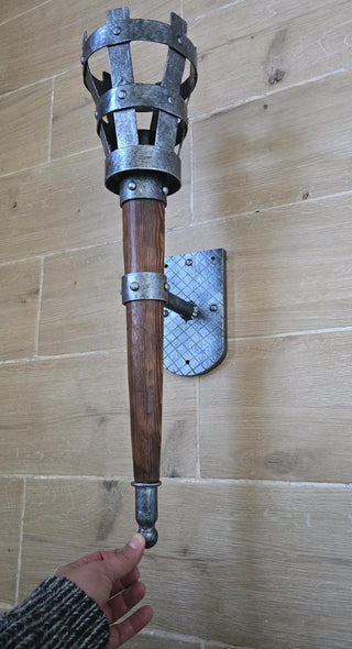 Rustic Medieval Wall Torch Sconce Light