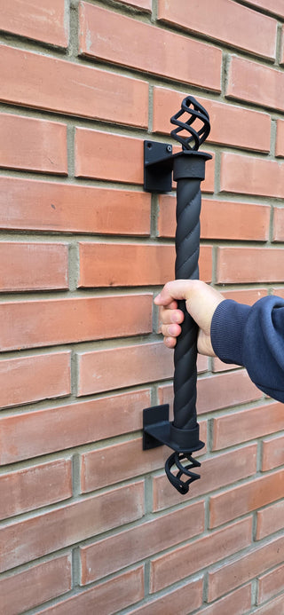 Forged iron door handles, Wrought iron handle, Hand forged handle, Door handle, Metal handle, Barn door handle, Door decor