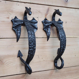 Pair of barn door handles, Dragons door handles
