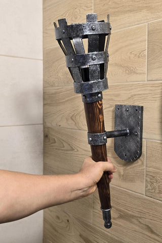 Rustic Medieval Wall Torch Sconce Light