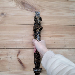 Hand Forged Ram Door Handle – Aries Barn Door Handle – Rustic Iron Animal Door Pull – Zodiac Door Hardware