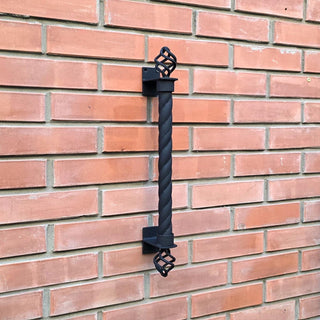 Forged iron door handles, Wrought iron handle, Hand forged handle, Door handle, Metal handle, Barn door handle, Door decor