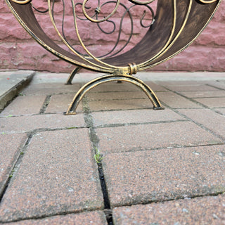 Log holder, Firewood storage, Firewood rack, Firewood basket, Metal basket for firewood, Storage basket, Wrought iron basket