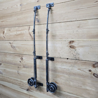 Fishing rod Door Handle, Unique handcrafted door handle, Unusual door decor, Barn Door Handle, Iron Door Pull