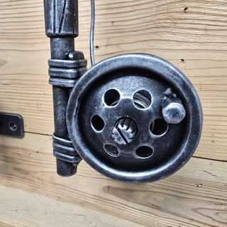 Fishing rod Door Handle, Unique handcrafted door handle, Unusual door decor, Barn Door Handle, Iron Door Pull