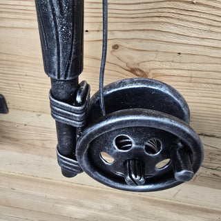 Fishing rod Door Handle, Unique handcrafted door handle, Unusual door decor, Barn Door Handle, Iron Door Pull