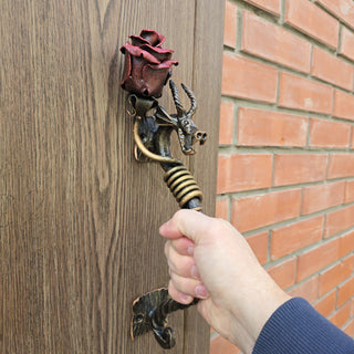 Pair of barn door handles, Dragons door handles