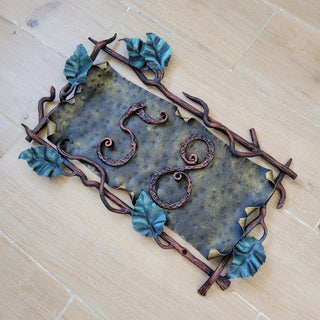 Outdoor address plaque, gate number sign, house number decor
