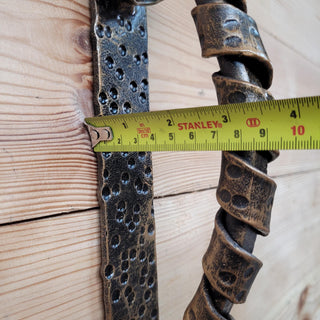 Hand Forged Ram Door Handle – Aries Barn Door Handle – Rustic Iron Animal Door Pull – Zodiac Door Hardware