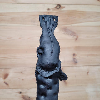 Fish Door Handle, A Pike Handle, Unique handcrafted door handle, Barn Door Handle, Iron Door Pull