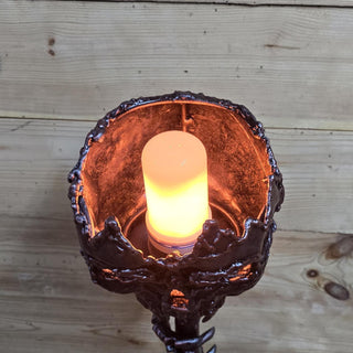 Unique gothic light fixture with forged details