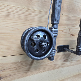 Fishing rod Door Handle, Unique handcrafted door handle, Unusual door decor, Barn Door Handle, Iron Door Pull