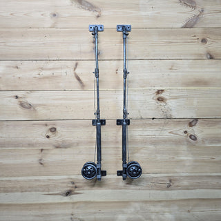 Fishing rod Door Handle, Unique handcrafted door handle, Unusual door decor, Barn Door Handle, Iron Door Pull