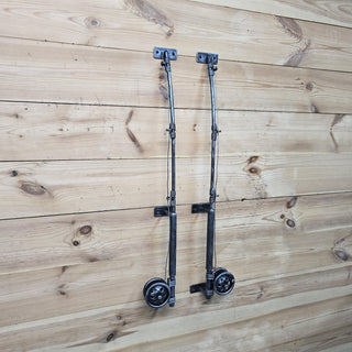 Fishing rod Door Handle, Unique handcrafted door handle, Unusual door decor, Barn Door Handle, Iron Door Pull