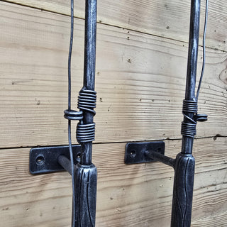 Fishing rod Door Handle, Unique handcrafted door handle, Unusual door decor, Barn Door Handle, Iron Door Pull