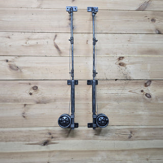 Fishing rod Door Handle, Unique handcrafted door handle, Unusual door decor, Barn Door Handle, Iron Door Pull