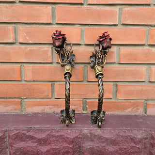 Pair of barn door handles, Dragons door handles