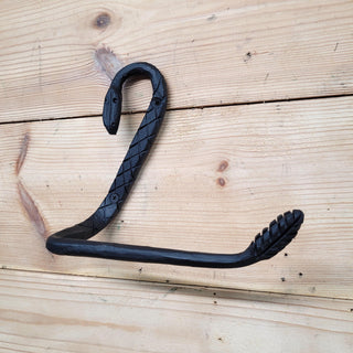 Metal paper holder, paper holder wall, toilet paper holder rattle snake, wrought paper holder,black paper holder