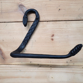 Metal paper holder, paper holder wall, toilet paper holder rattle snake, wrought paper holder,black paper holder