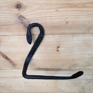 Metal paper holder, paper holder wall, toilet paper holder rattle snake, wrought paper holder,black paper holder