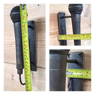 Hand Forged Microphone Door Handle. Unique Wrought Iron Door Pull. Music Lover Gift. Rustic Heavy Duty Handle for Front Door