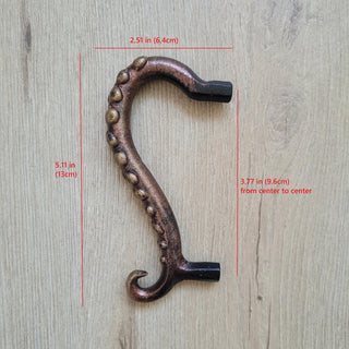 Octopus Tentacle Handle – Nautical Cabinet Pull, Bronze Color Finish