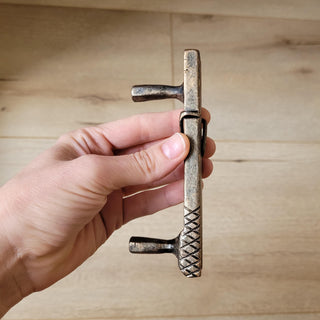 Clothespin Cabinet Handle – Rustic Metal Drawer Pull