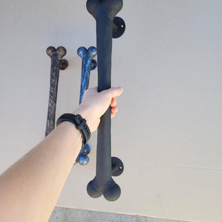 Hand Forged Dog Bone Door Handle: Metal Barn Door Hardware