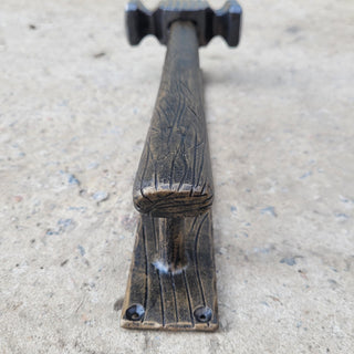 Hand Forged Hammer Door Handle – Wrought Iron Door Pull | Rustic Blacksmith Door Hardware | Unique Metal Door Handle