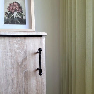 Black forged cabinet handle – iron pull for drawers or doors, handmade rustic hardware