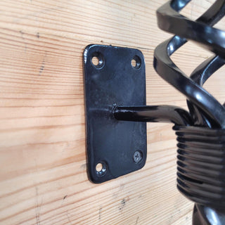 Wrought Iron Door Handle – 25 inch Black Twisted Handle for Wooden or Iron Doors, Handmade Rustic Pull Handle, Farmhouse Barn Door Hardware