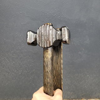Hand Forged Hammer Door Handle – Wrought Iron Door Pull | Rustic Blacksmith Door Hardware | Unique Metal Door Handle