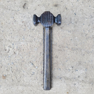 Hand Forged Hammer Door Handle – Wrought Iron Door Pull | Rustic Blacksmith Door Hardware | Unique Metal Door Handle